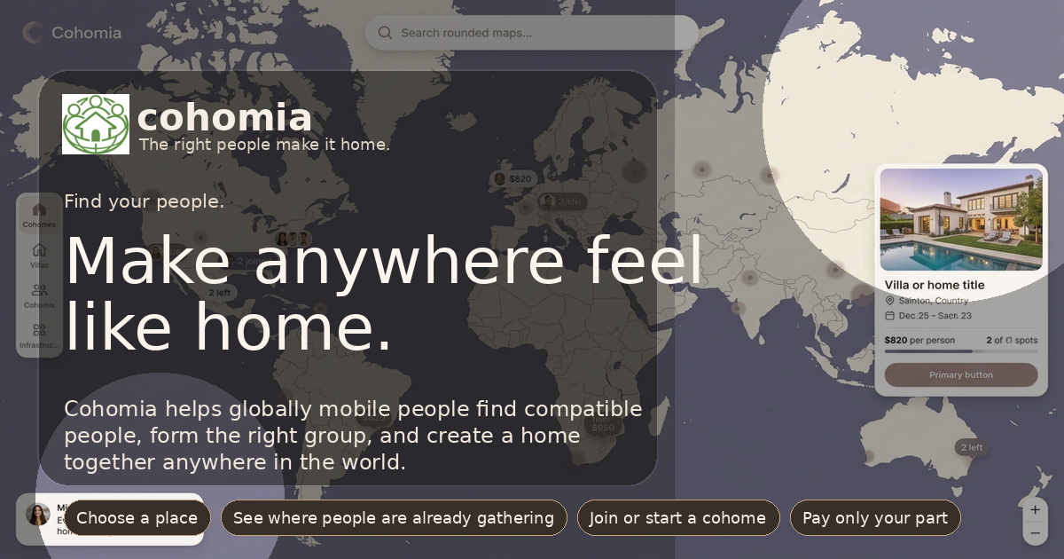 Cohomia | Cohomes for Digital Nomads and Globally Mobile People